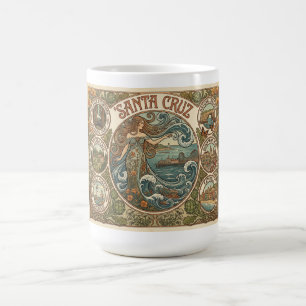 Mug Santa Cruz Californie Art‑Nouveau Côtière