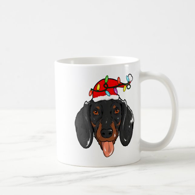 Mug Santa Dachshund Light Christmas  (Droite)