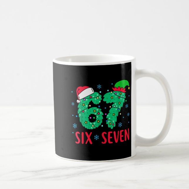 Mug Santa dit Six Sept 67 Meme Noël Vacances 6 7 (Droite)