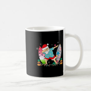 Mug Santa en train de dabber surfeur hawaïen Noël en j