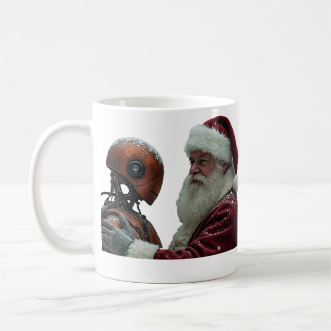 Mug santa et elfe robotisé (Gauche)