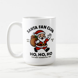 Mug Santa Fan Club – “Ho, Ho, Ho” Vintage Christmas Gr