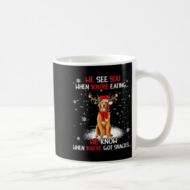 Mug Santa Golden Retriever Reindeer Light Christmas Pa (Droite)
