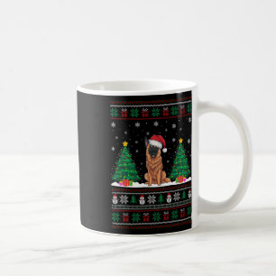 Mug Santa Hat Belge Malinois Chien Xmas Arbre Lumière