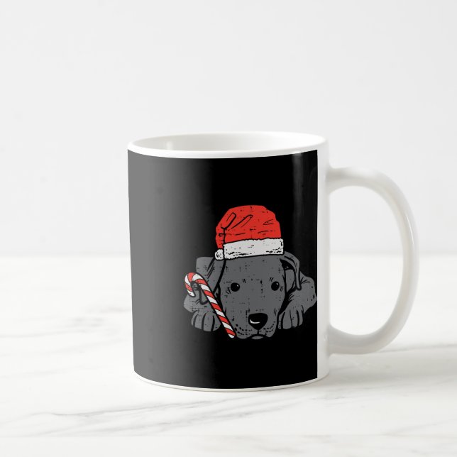 Mug Santa hat pitbull pit chien noël Noël Noël (Droite)