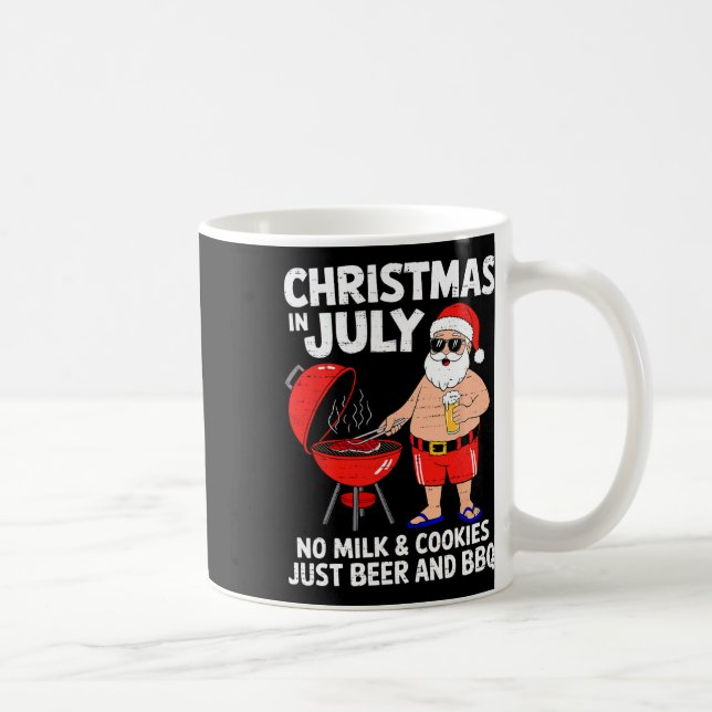 Mug Santa pas de biscuits au lait juste BBQ Noël drôle (Droite)