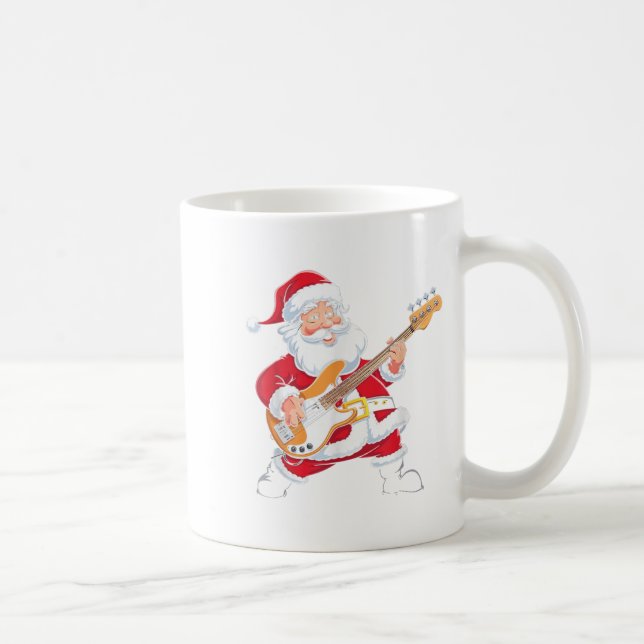 Mug Santa Playing A B Guitar Xmas Christmas  (Droite)