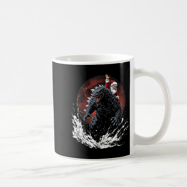 Mug Santa Riding The Japanese Monster Kaiju For Christ (Droite)