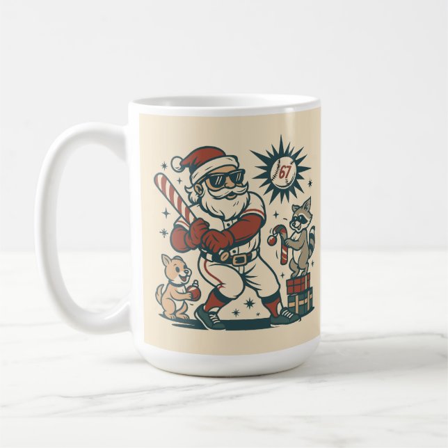 Mug Santa’s 67 Christmas Baseball Meme (Gauche)