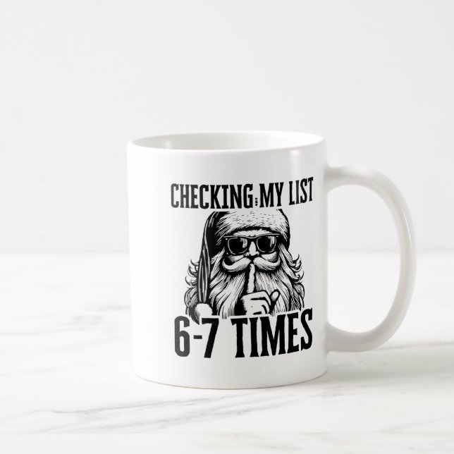 Mug Santa Six Seven 6 7 Meme Funny Christmas Holiday H (Droite)