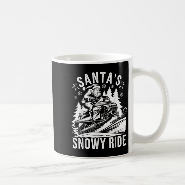Mug Santa Snowmobile Riding Snowmobiling Christmas  (Droite)