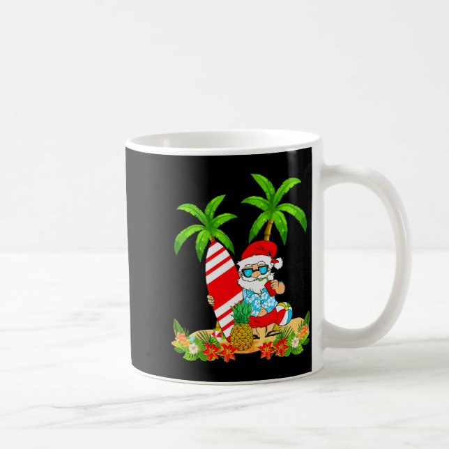 Mug Santa Summer Surfing Christmas In July Beach Vacat (Droite)