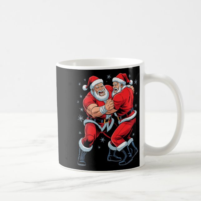 Mug Santa Wrestling Lover Funny Wrestler Xmas Christma (Droite)