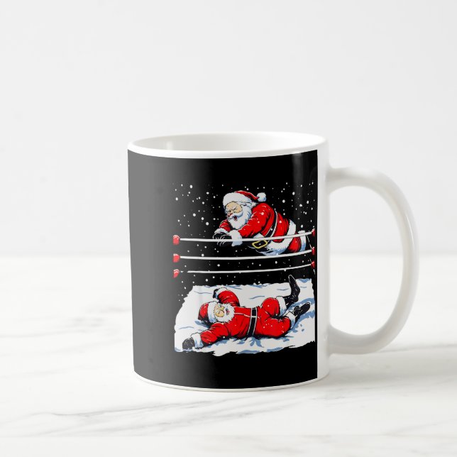 Mug Santa Wrestling Lover Wrestler Christmas Xmas Paja (Droite)