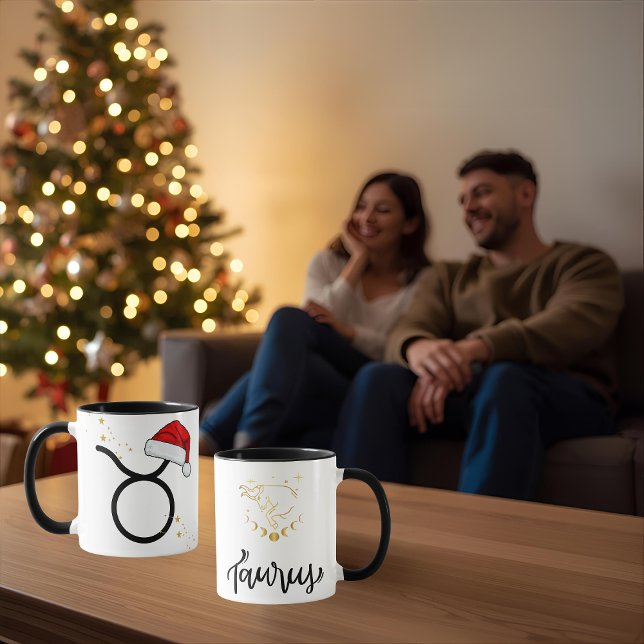 Mug Santa Zodiac Taurus  (Créateur téléchargé)