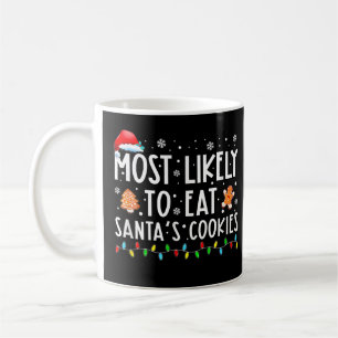 Mug Santas Cookies Les plus susceptibles de manger Noë