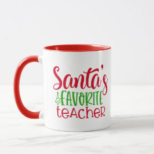 Mug Santas Favorier enseignant mignon Noël