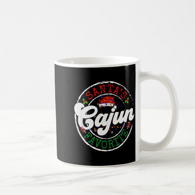 Mug Santa's Favorite Cajun Christmas Pajama Family Mat (Droite)
