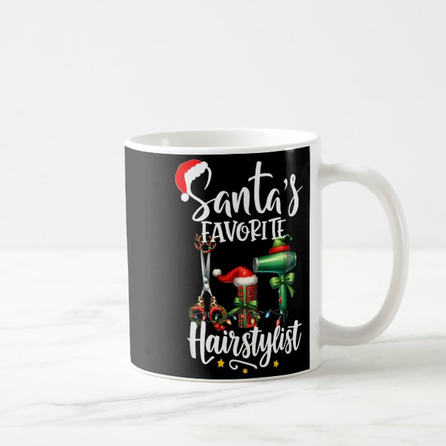 Mug Santa's Favorite Hair Stylist Christmas Hairdresse (Droite)