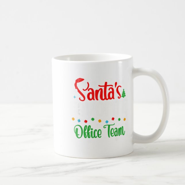 Mug Santa's Favorite Office Team Christmas Lights Sant (Droite)