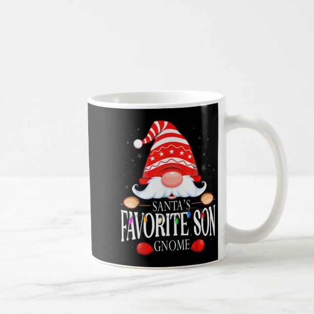 Mug Santa's Favorite Son Gnome Matching Christmas Paja (Droite)