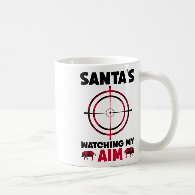 Mug Santa's Watching My Aim - Boar Hog Hunting 1  (Droite)