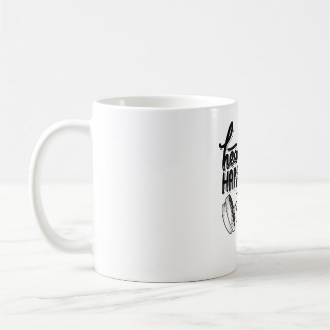 Mug santé est bonheur motivation de gym design (Gauche)