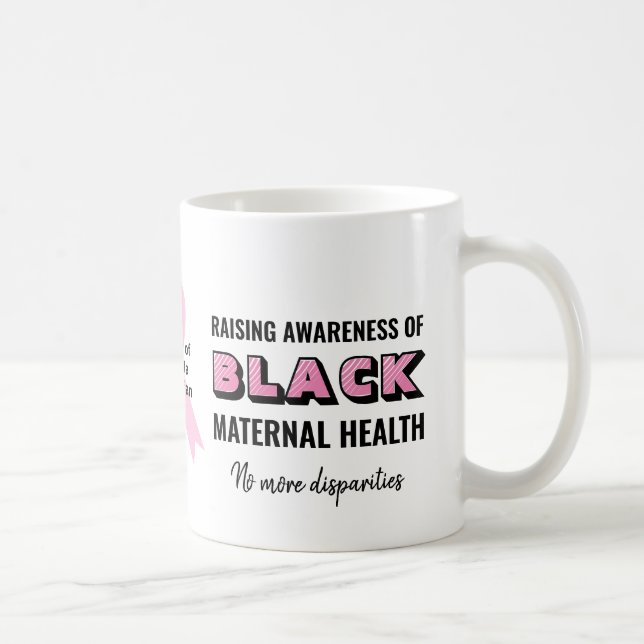 Mug Santé maternelle noire personnalisée (Droite)