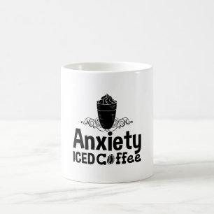 Mug Santé mentale Anxiété Iced Café Sensibilisation An