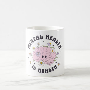 Mug Santé mentale est la santé rétro