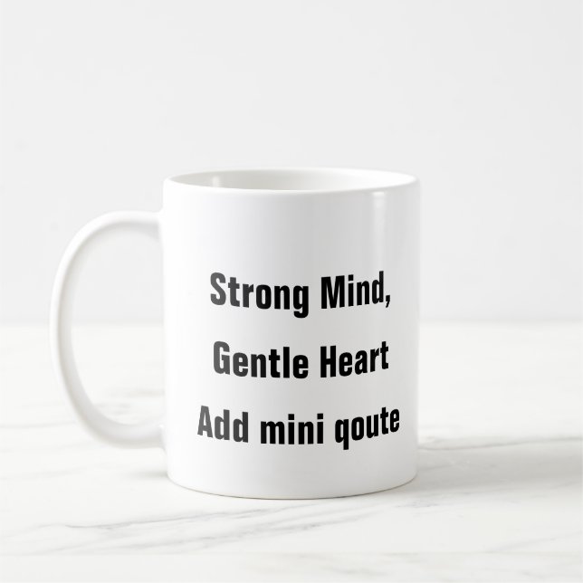 Mug Santé mentale Forte pensée Doux Coeur thérapie gif (Gauche)