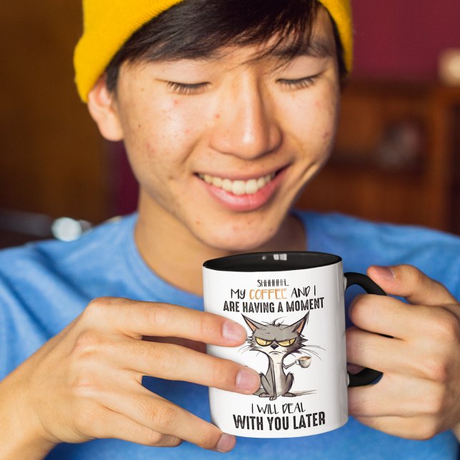 Mug Santé mentale simulée par des blagues de chats (Créateur téléchargé)