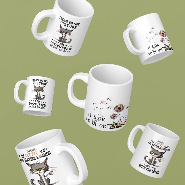 Mug Santé mentale simulée par des blagues de chats (Créateur téléchargé)