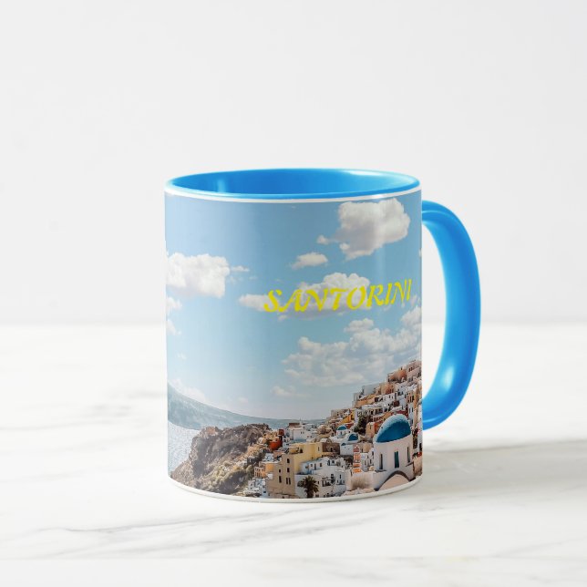 Mug Santorin, Grèce Beach House (Devant droit)