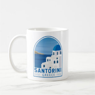 Mug Santorin Grèce Vintage rétro