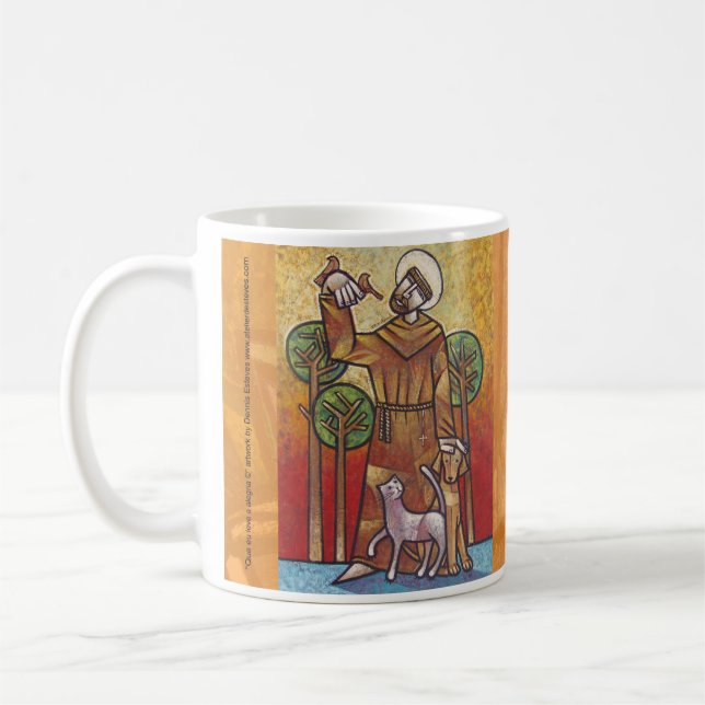 Mug São Francisco de Assis - Contemporary Cubist Relig (Gauche)