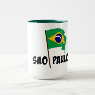 Mug São Paulo, Drapeau du Brésil,
