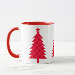 Mug Sapin de Noël à Gros Points Rouges