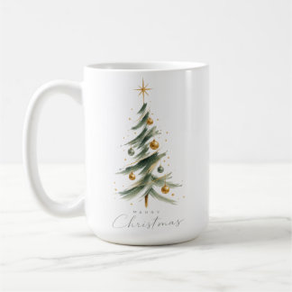 Mug Sapin de Noël à l'aquarelle moderne