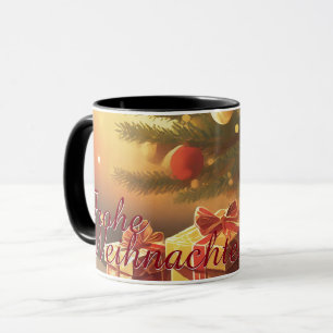 Mug Sapin de Noël avec des cadeaux dorés