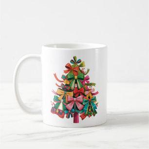 Mug Sapin de Noël Coquette Coloré Prépa Rose Noël