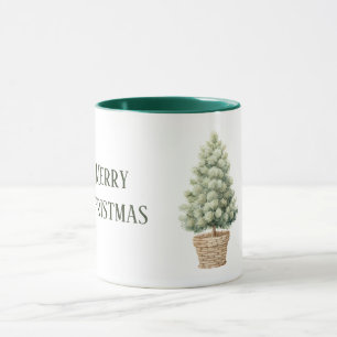 Mug Sapin de Noël dans un panier