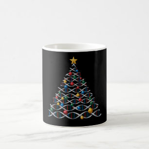 Mug Sapin de Noël en hélice d'ADN Professeur de biolog