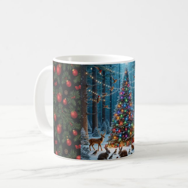 Mug Sapin de Noël et décorations (Devant gauche)
