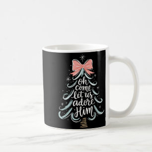 Mug Sapin de Noël Oh viens laissez Jésus nous l'adorer