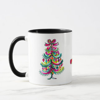 Mug Sapin de Noël rose Gay Pride Arc-en-ciel Esthétiqu