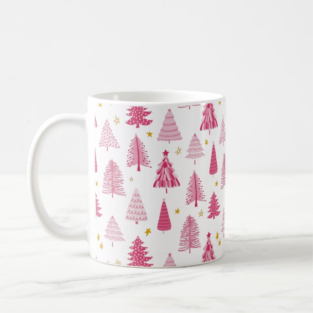 Mug Sapin de Noël rose pour les Fêtes (Gauche)