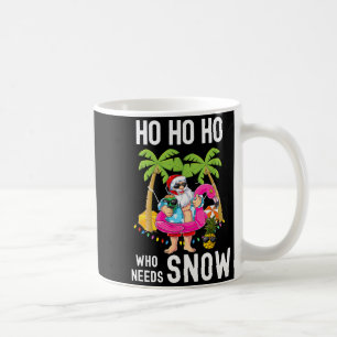 Mug Sapin de Noël Santa Surfant Plage d'Été Vacances