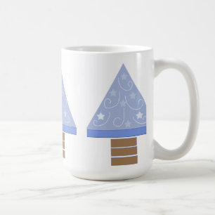 Mug Sapins de Noël Bleus Fantaisistes