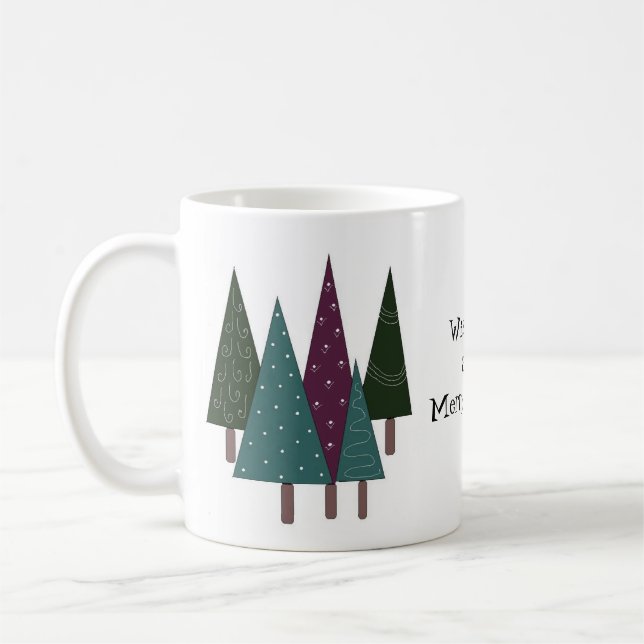 Mug Sapins de Noël Fantaisistes (Gauche)